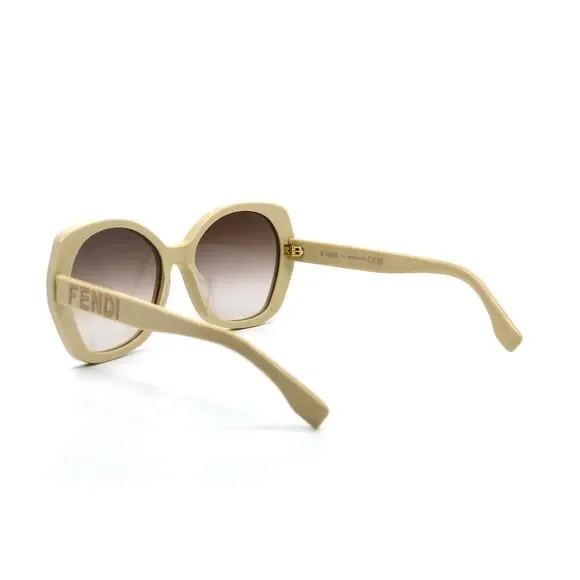 NEW! FENDI FE40112I 57F BEIGE BROWN GRADIENT AUTHENTIC SUNGLASSES - Picture 6 of 12